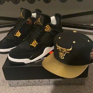 Size 13- Jordan Retro 4 “Royalty” with matching NBA Bulls SnapBack